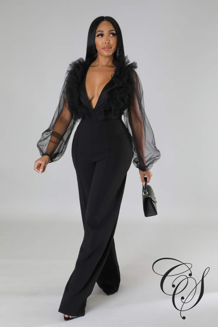 Melia Ruffle Detailed Jumpsuit – Designs By Cece Symoné