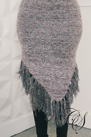 Mercedes Asymmetrical Fringed Knit Dress