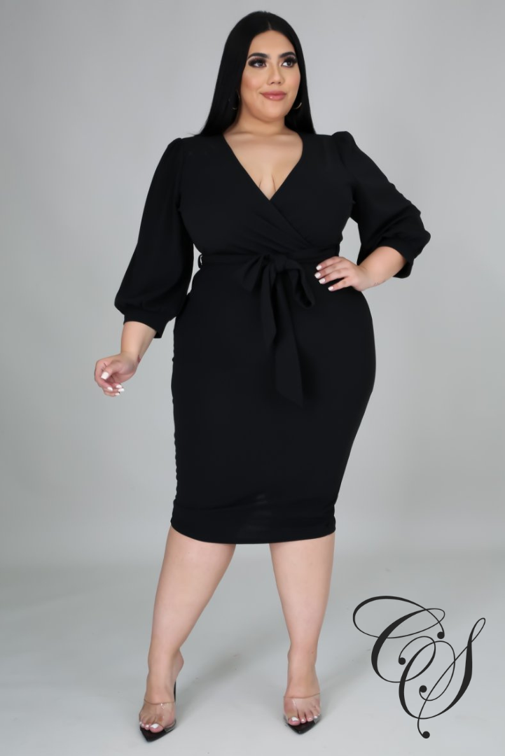 Ronja Balloon Sleeve Midi Dress
