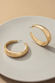 Missy Large Hollow Puffy Hoof Earrings