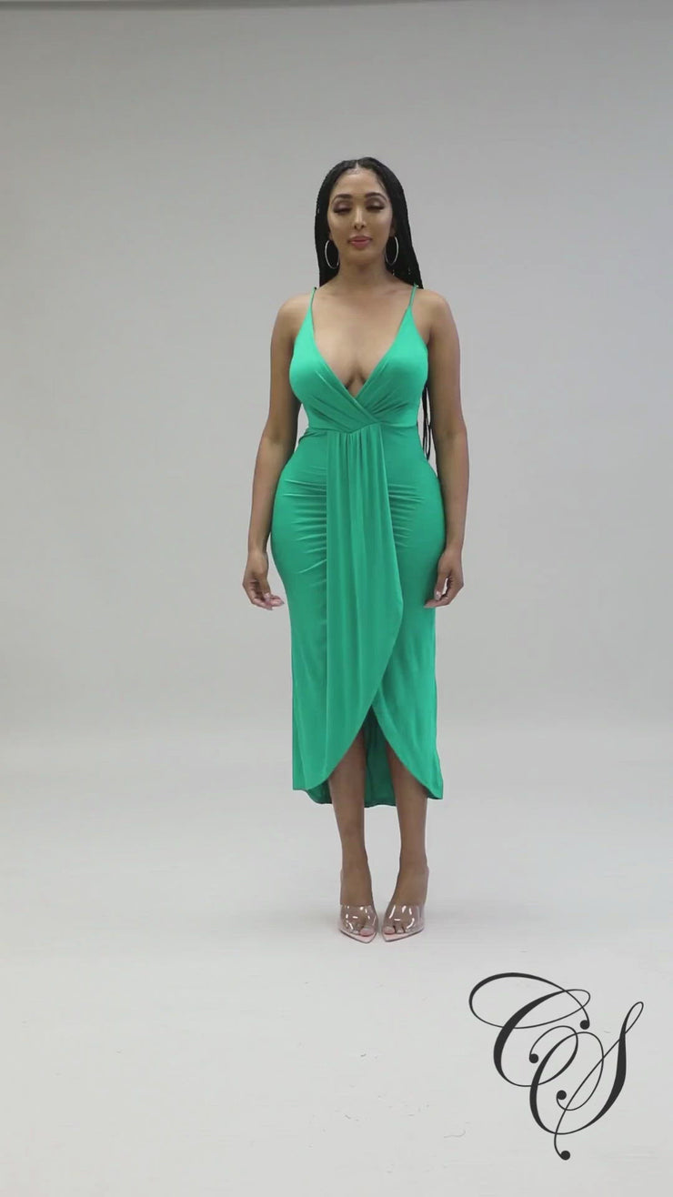 Elsa Low Plunge Maxi Dress