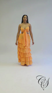 Jace Ruffle Tiered Maxi Skirt Set