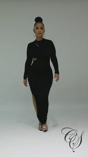Abby Cut Out Long Sleeve Maxi Dress