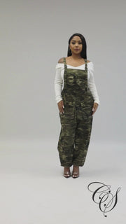 Bree Camo Oversize Overalls