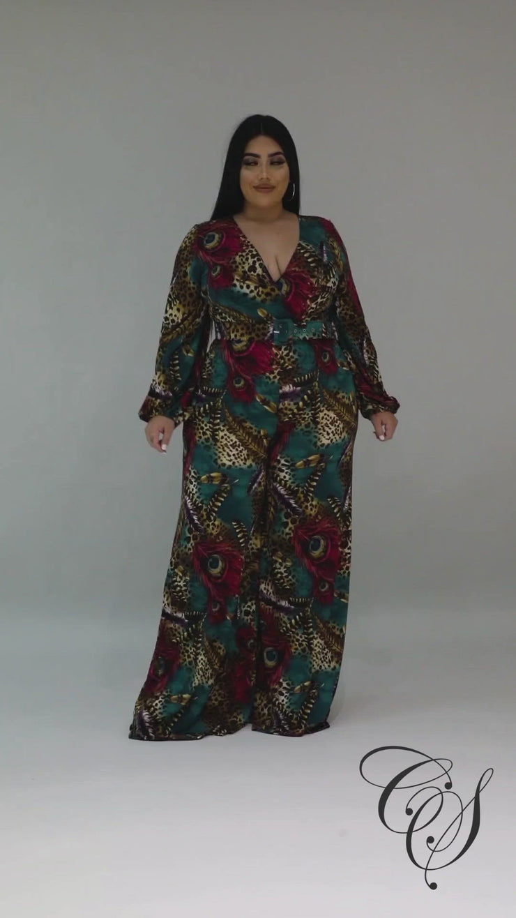 Nova Mix Animal Print Jumpsuit