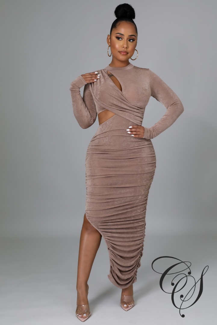 Abby Cut Out Long Sleeve Maxi Dress