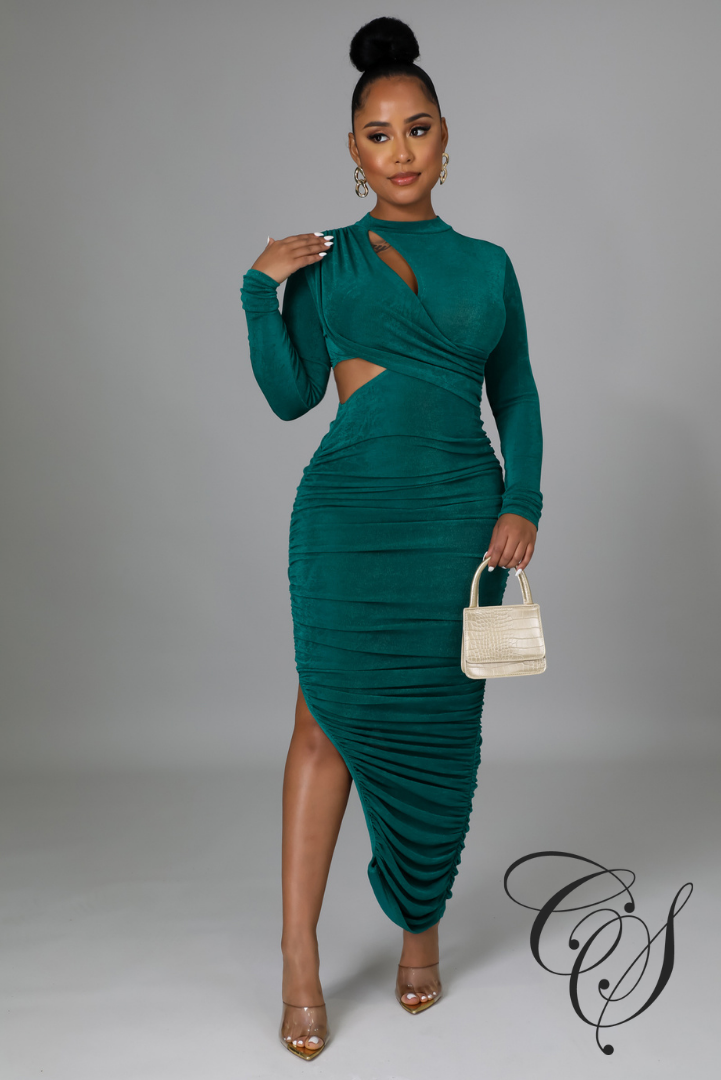 Abby Cut Out Long Sleeve Maxi Dress