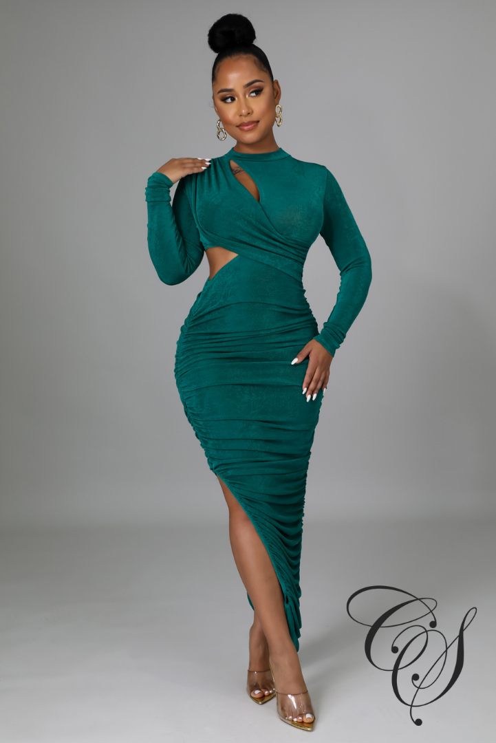 Abby Cut Out Long Sleeve Maxi Dress