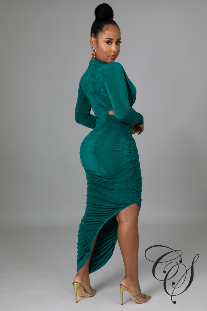 Abby Cut Out Long Sleeve Maxi Dress