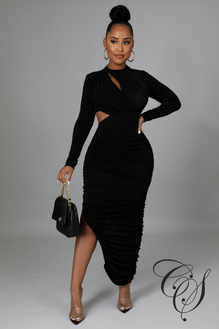 Abby Cut Out Long Sleeve Maxi Dress