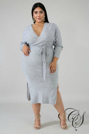 Adanna Slit Sweater Dress, Dresses - Designs By Cece Symoné
