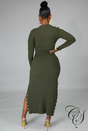 Addison Ribbed Midi Dress