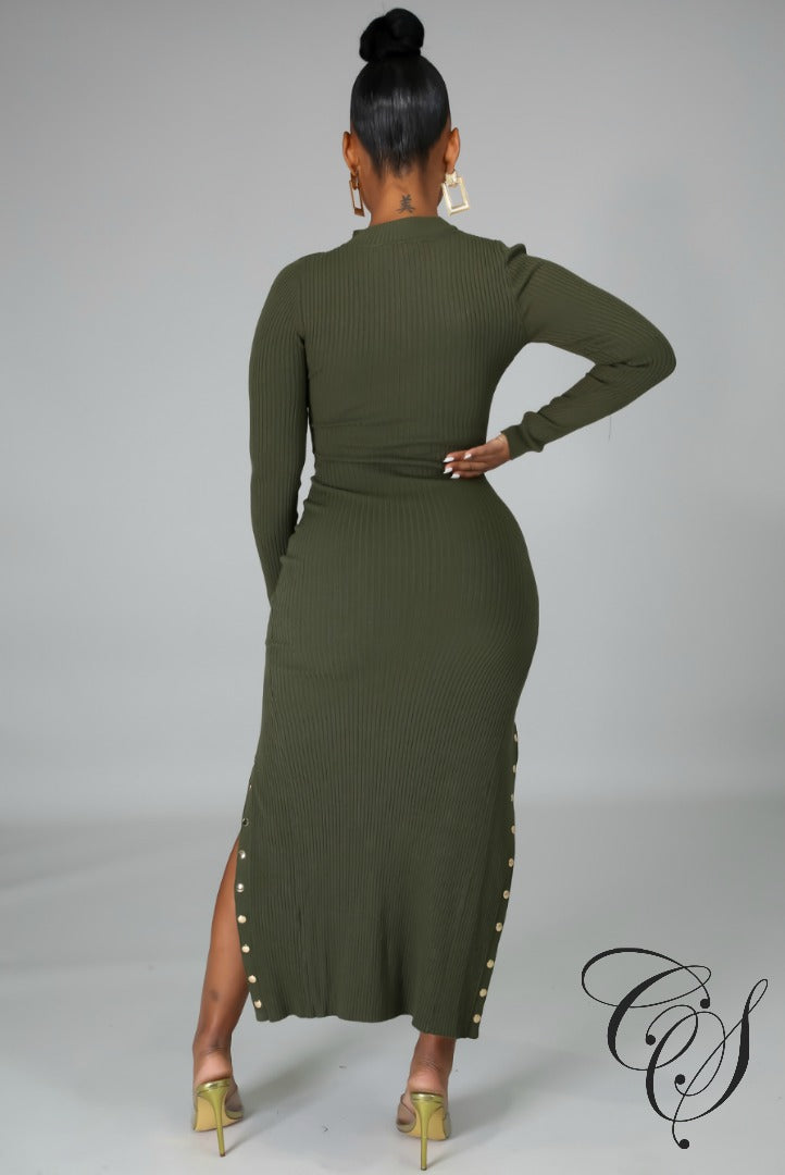 Addison Ribbed Midi Dress