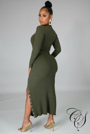 Addison Ribbed Midi Dress