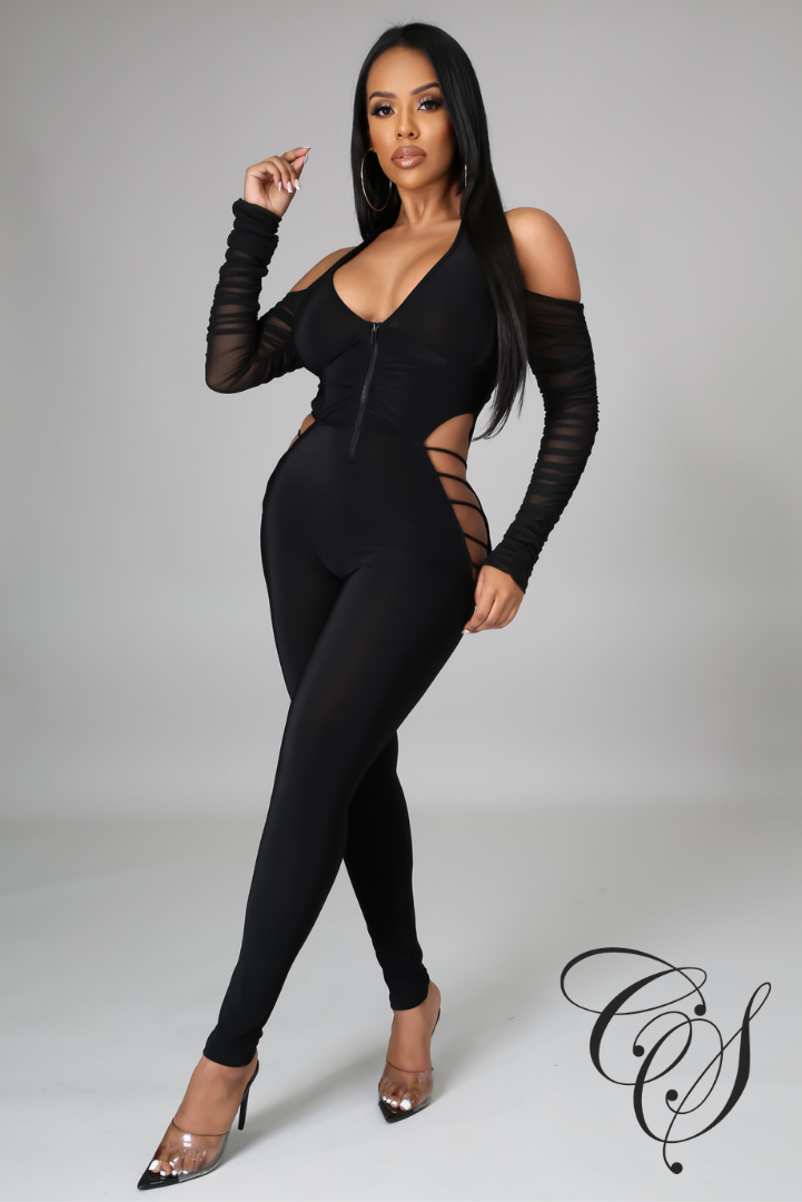 Alana Halter Cut Out Jumpsuit