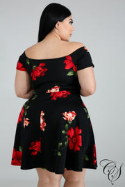 Alejandra Floral Fun Flare Dress, Dresses - Designs By Cece Symoné