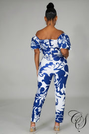 Alivia Off Shoulder Puff Sleeve Top and Pants Set