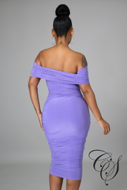 Paris Bardot Ruched Bodycon Dress