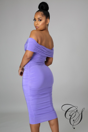 Paris Bardot Ruched Bodycon Dress