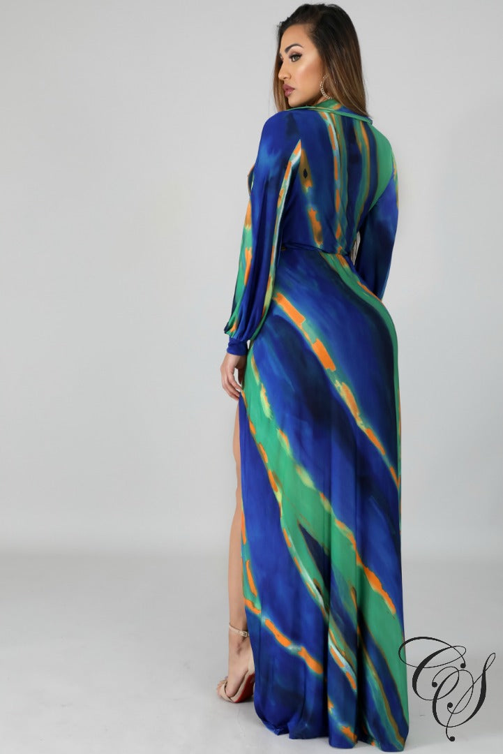 Angela Belted Chain Maxi Dress, Dresses - Designs By Cece Symoné