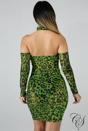 Aria Cheetah Mesh Bodycon Dress, Dresses - Designs By Cece Symoné