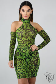 Aria Cheetah Mesh Bodycon Dress, Dresses - Designs By Cece Symoné