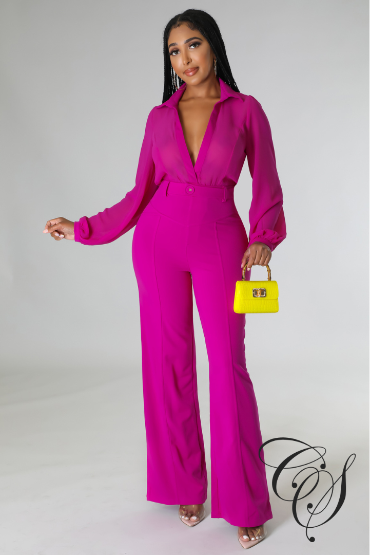 Arlene Sheer Top Jumpsuit