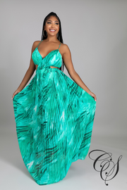 Arlette Waist Tie Back Maxi Dress