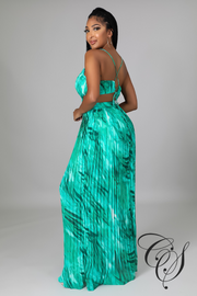 Arlette Waist Tie Back Maxi Dress