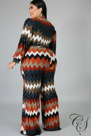 Aylen Chevron Zag Jumpsuit, Jumpsuit - Designs By Cece Symoné