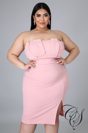 Becca Strapless Midi Dress