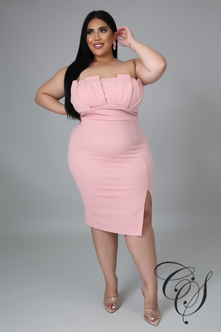 Becca Strapless Midi Dress