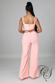 Blakely Crop Top with Side Cut Out Pant Set