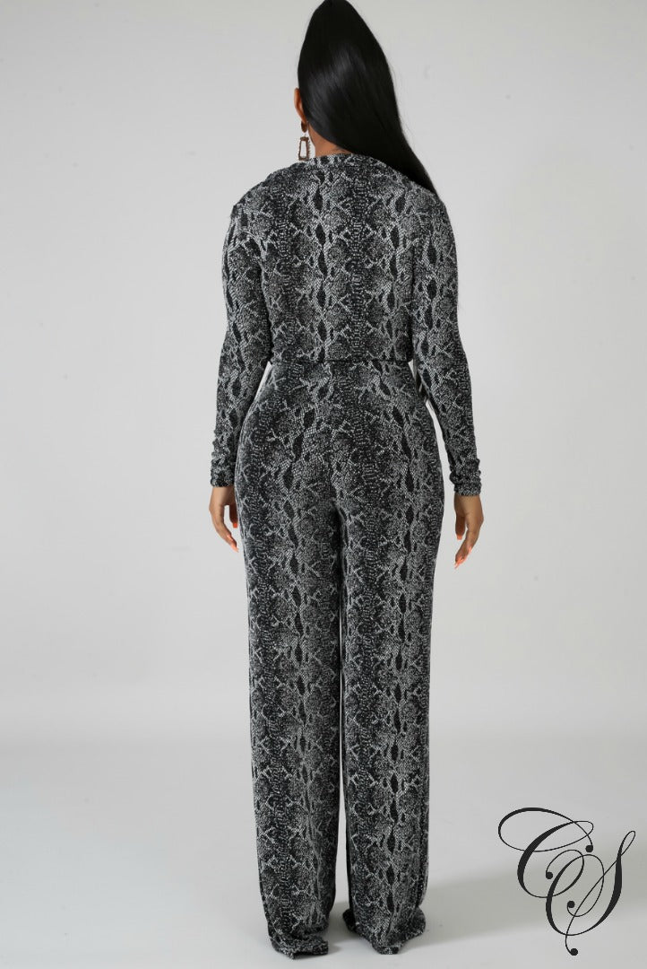 Bonnie Snakeskin Jumpsuit, Jumpsuit - Designs By Cece Symoné