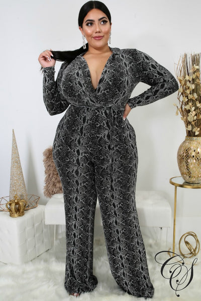 Bonnie Snakeskin Jumpsuit, Jumpsuit - Designs By Cece Symoné