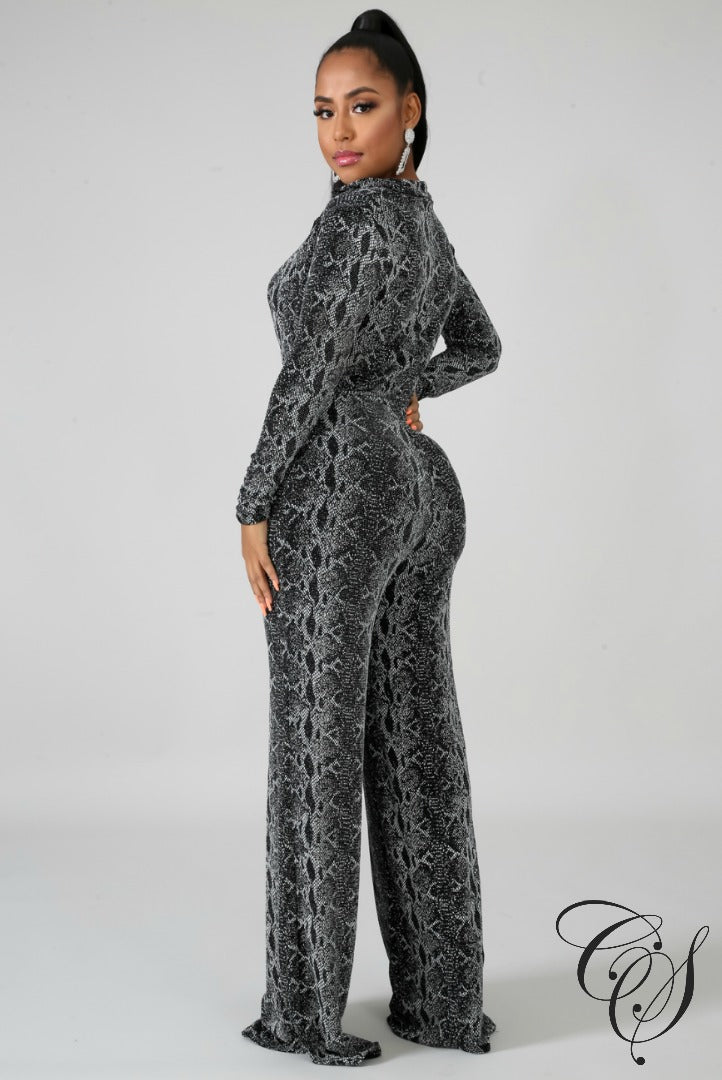 Bonnie Snakeskin Jumpsuit, Jumpsuit - Designs By Cece Symoné