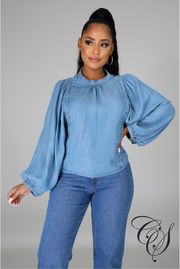 Bri Denim Top