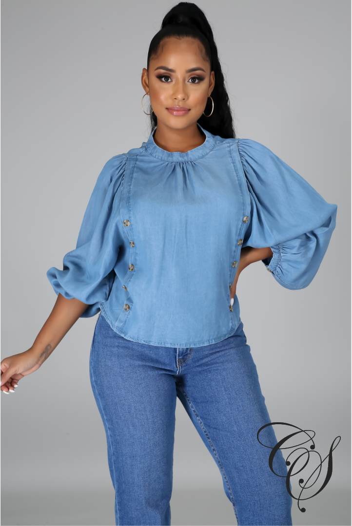 Bri Denim Top