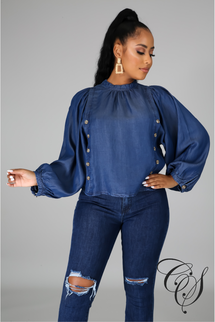 Bri Denim Top