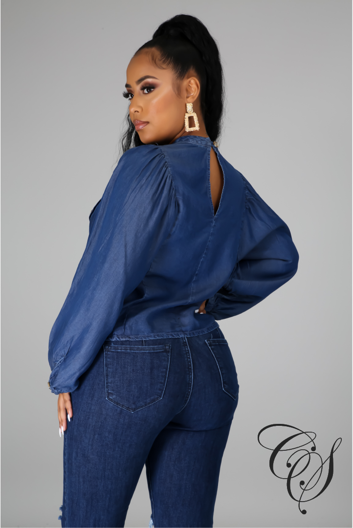 Bri Denim Top