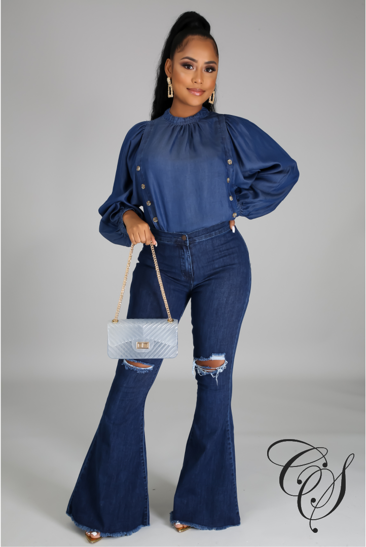 Bri Denim Top