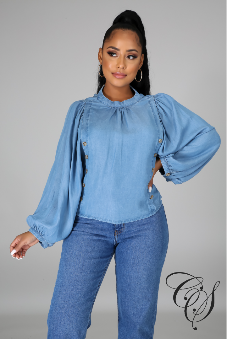 Bri Denim Top