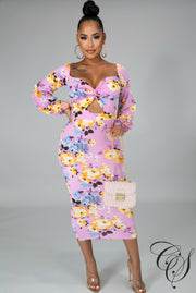 Bridget Floral Midi Dress