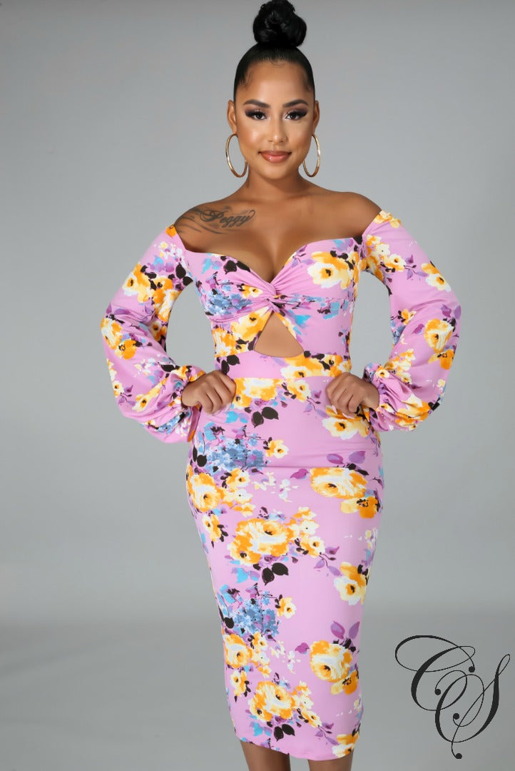 Bridget Floral Midi Dress