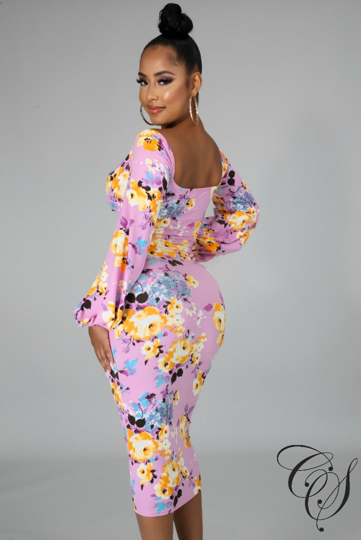Bridget Floral Midi Dress