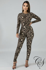 Brina Leopard Crop Top Set, Set - Designs By Cece Symoné