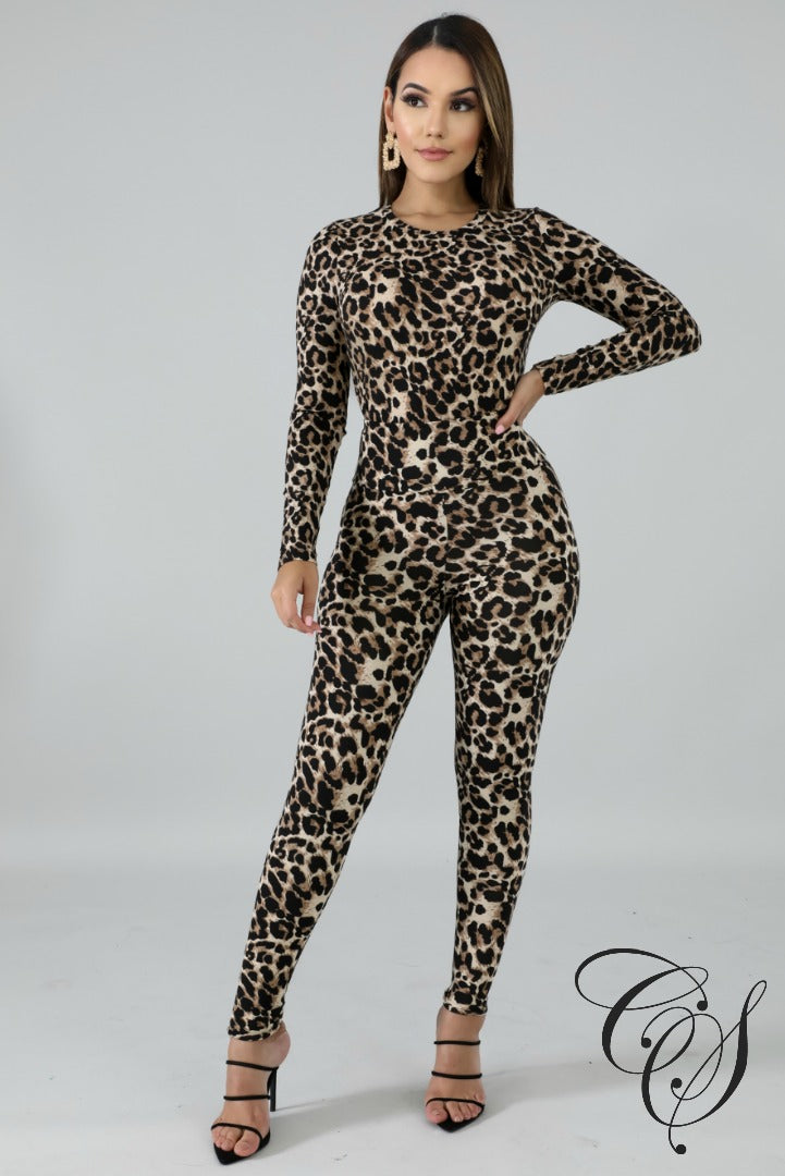 Brina Leopard Crop Top Set, Set - Designs By Cece Symoné