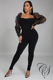 Bryanna Organza Long Sleeve Jumpsuit