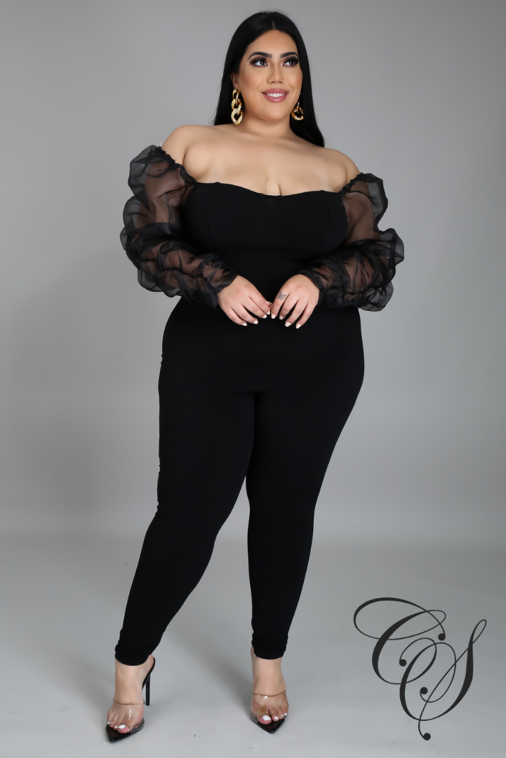 Bryanna Organza Long Sleeve Jumpsuit