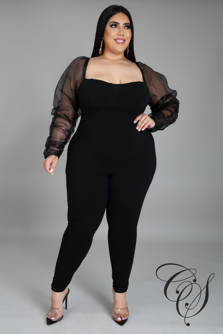 Bryanna Organza Long Sleeve Jumpsuit